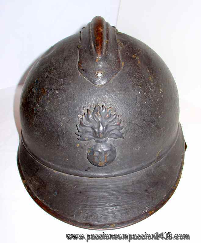 French Adrian helmet - front view