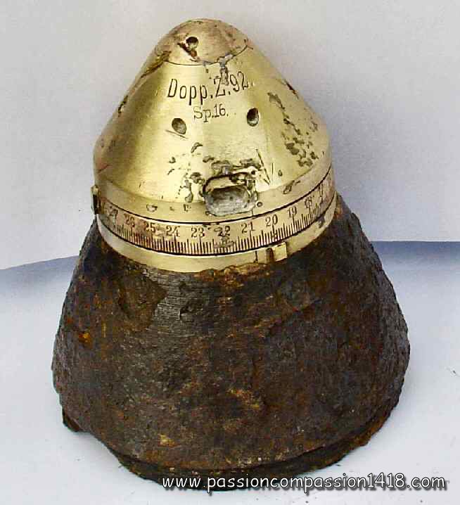 fuze Dopp Z 92 with shell head, observed in Massiges